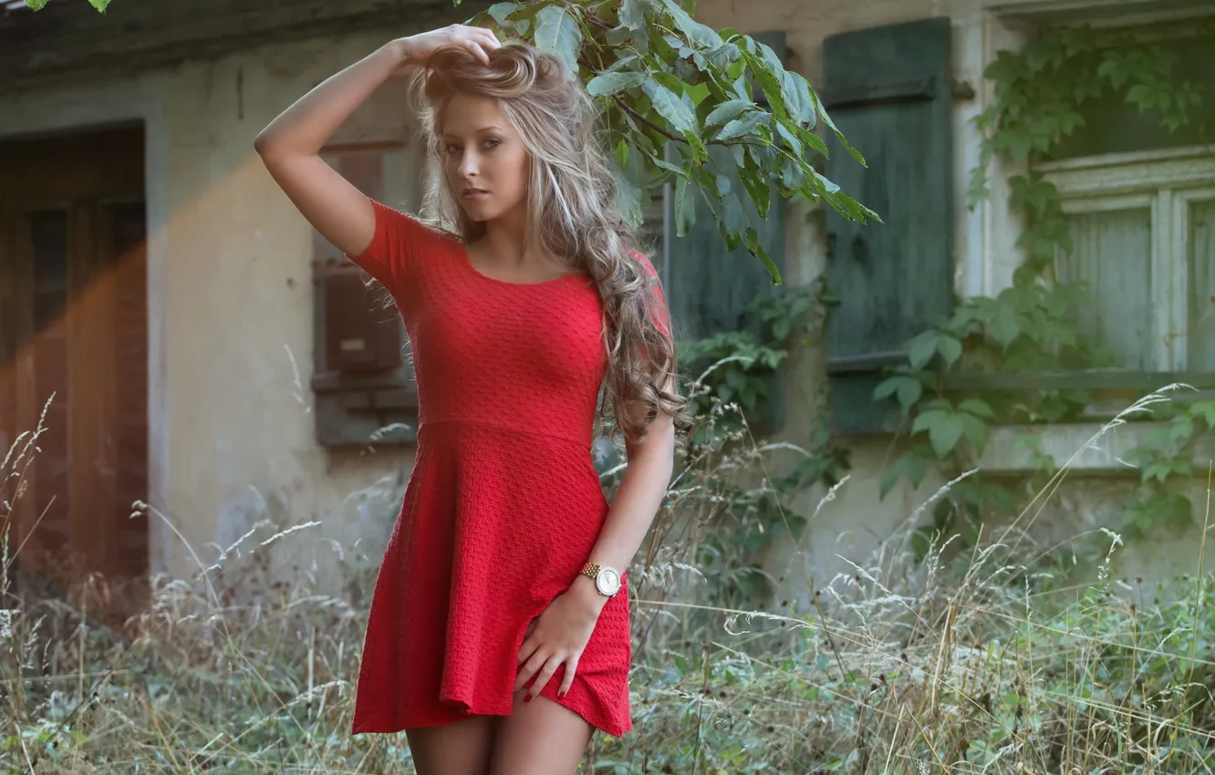 Photo wallpaper look, girl, pose