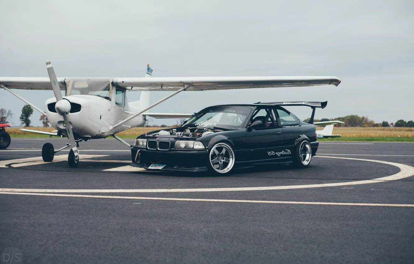 Photo wallpaper car, tuning, BMW, the plane, tuning, bmw m3, stance