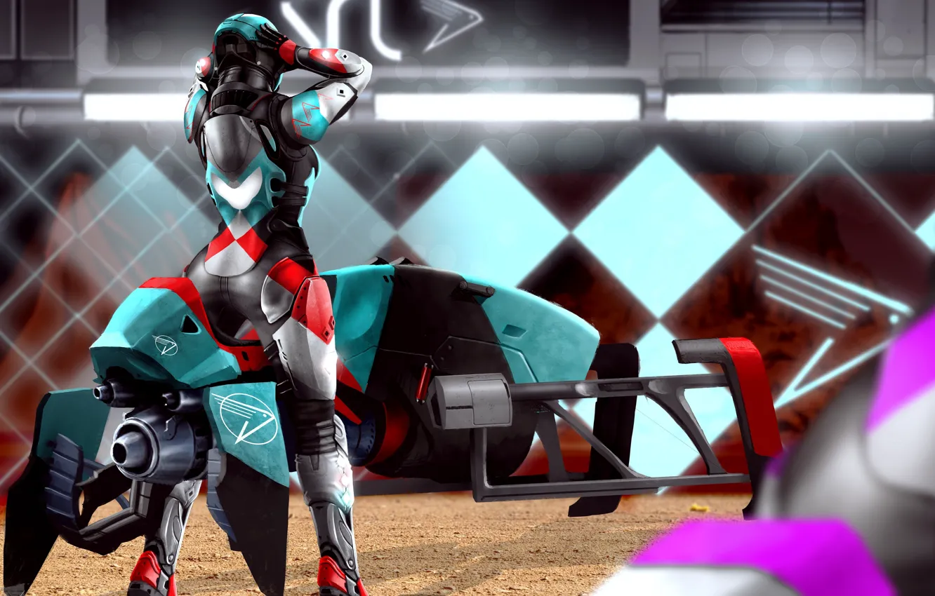 Photo wallpaper art, hunter, warlock, Destiny, sparrow, Titan