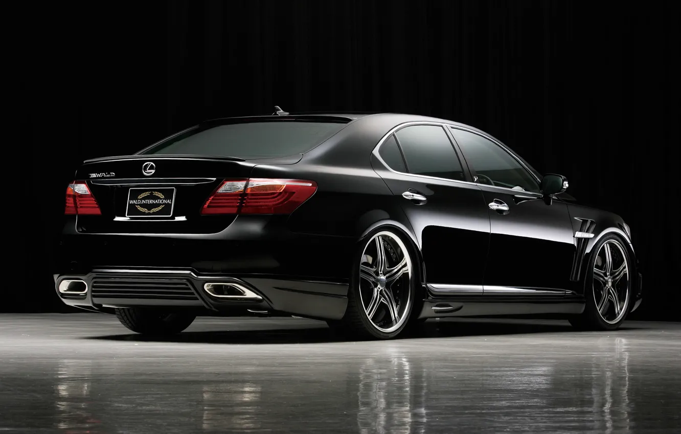 Photo wallpaper black, Lexus, LS460