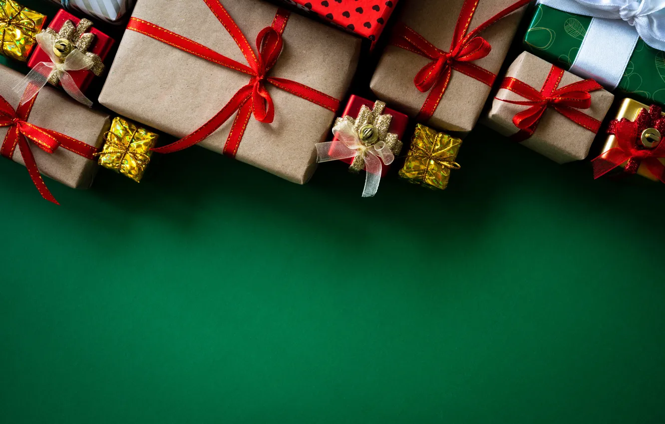 Photo wallpaper gift, new year, Christmas, Christmas, New Year, decoration, gifts, Merry