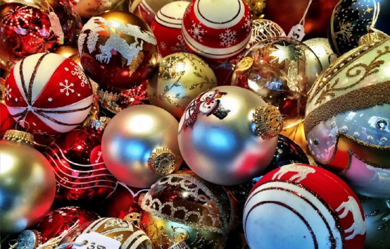 Photo wallpaper decoration, balls, toy