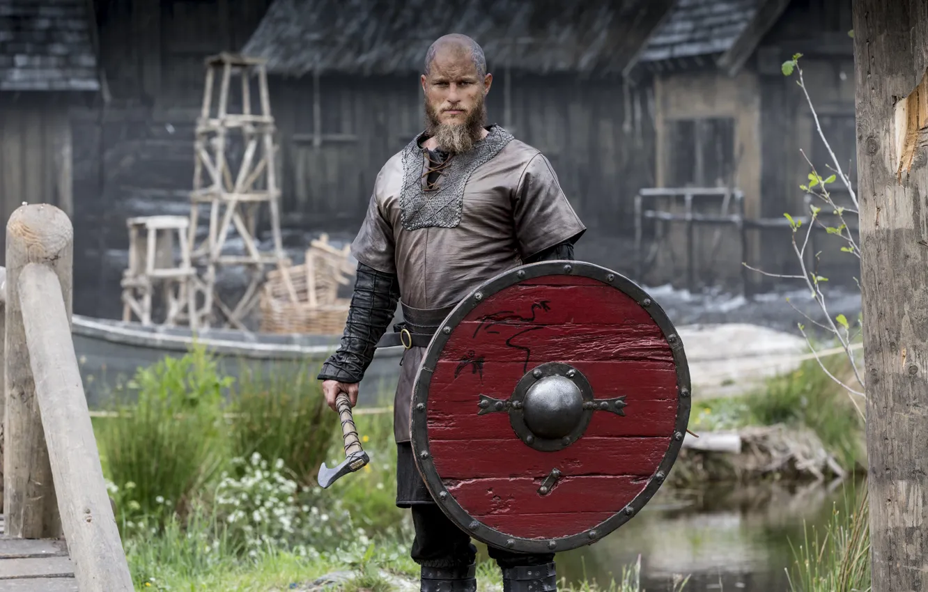Photo wallpaper warrior, Vikings, The Vikings, Travis Fimmel, Ragnar Lothbrok