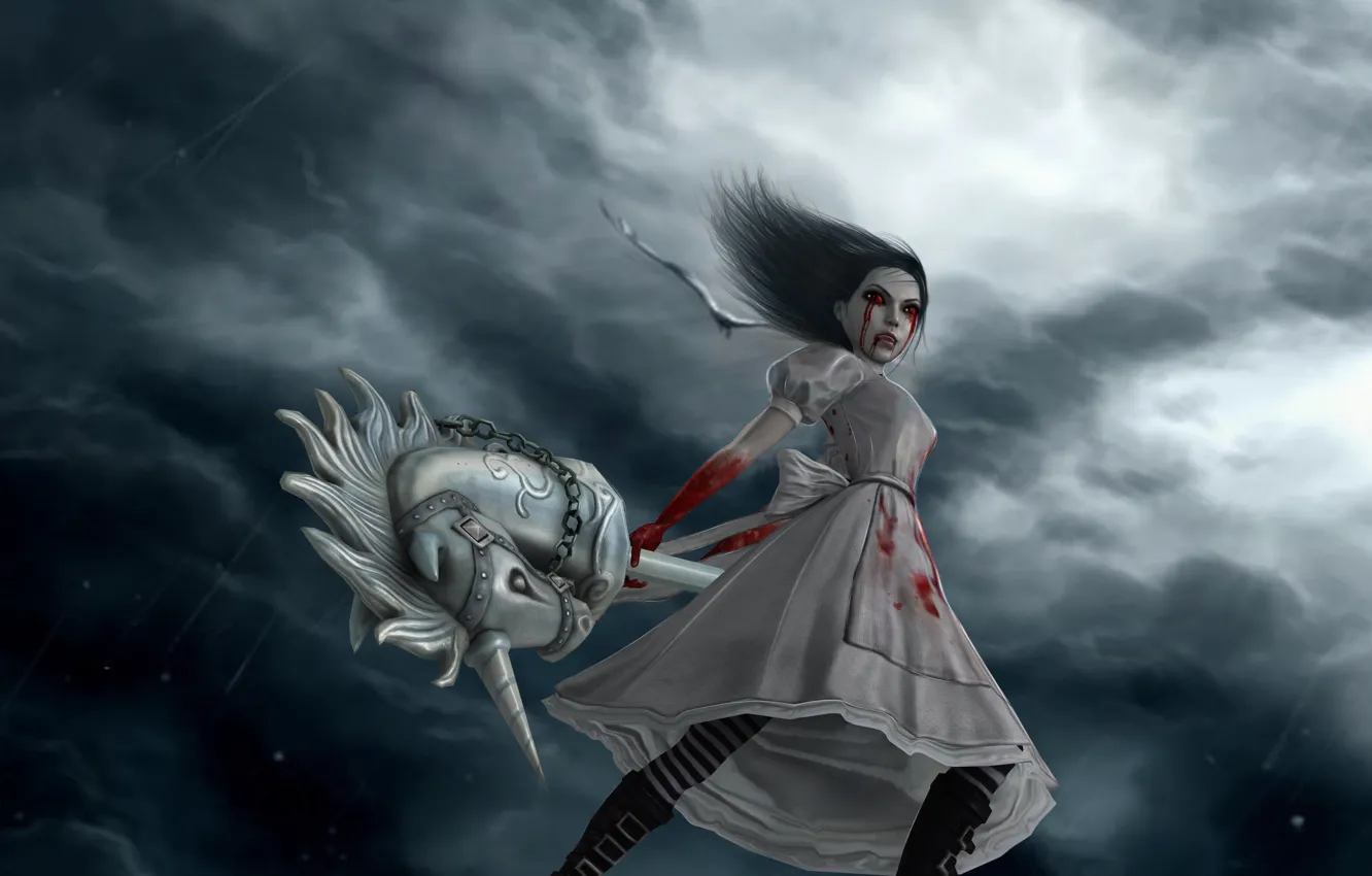 Photo wallpaper alice madness returns, hysteria, pony, alice-vip