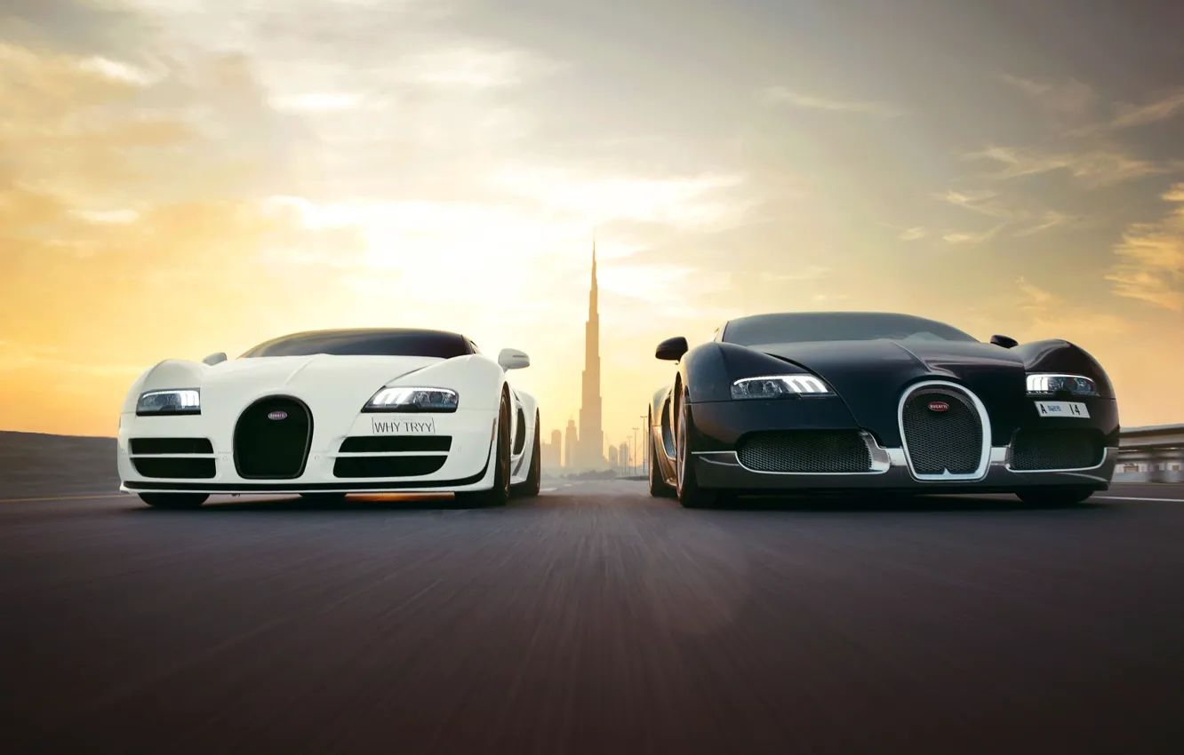 Photo wallpaper veyron, bugatti, dubai, supersport