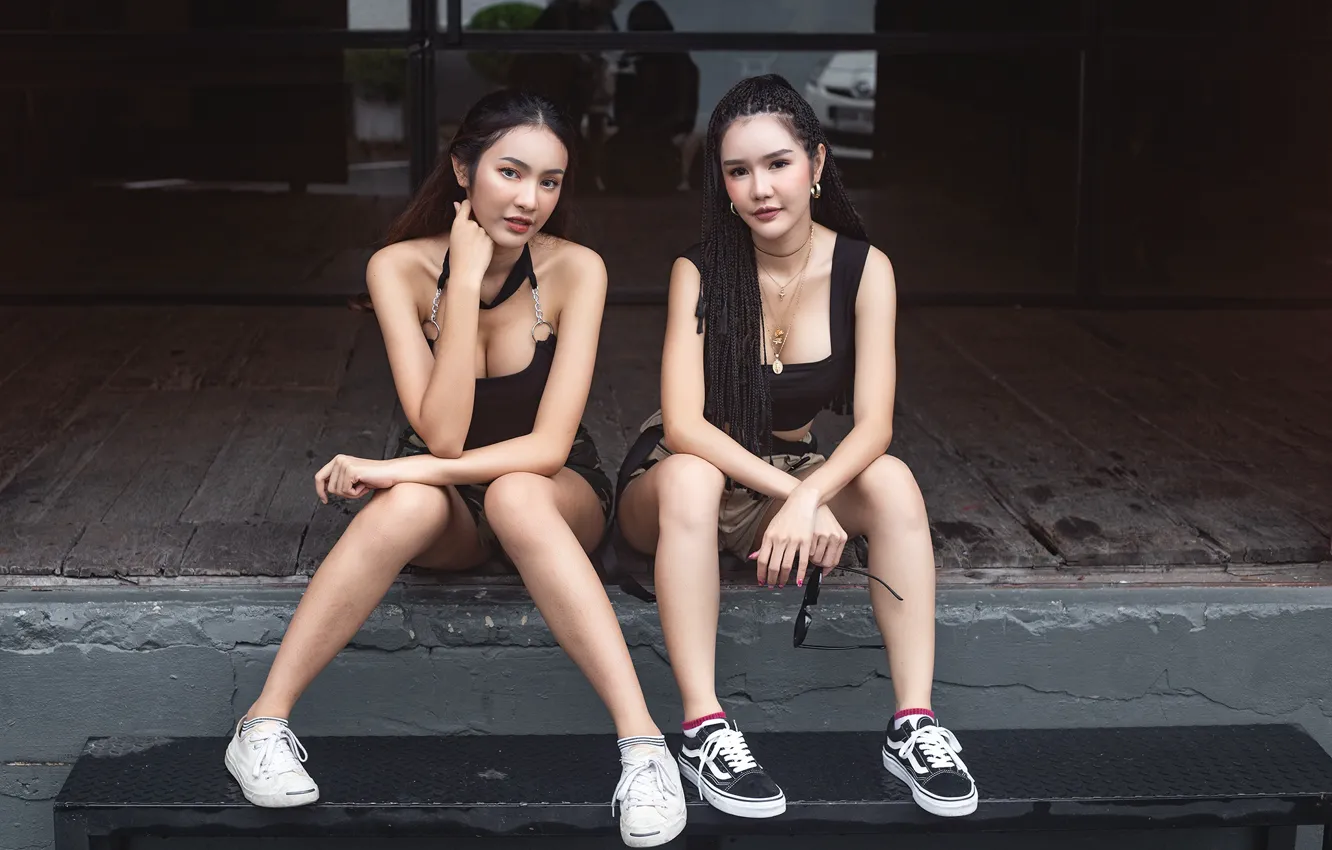 Photo wallpaper summer, look, girl, legs