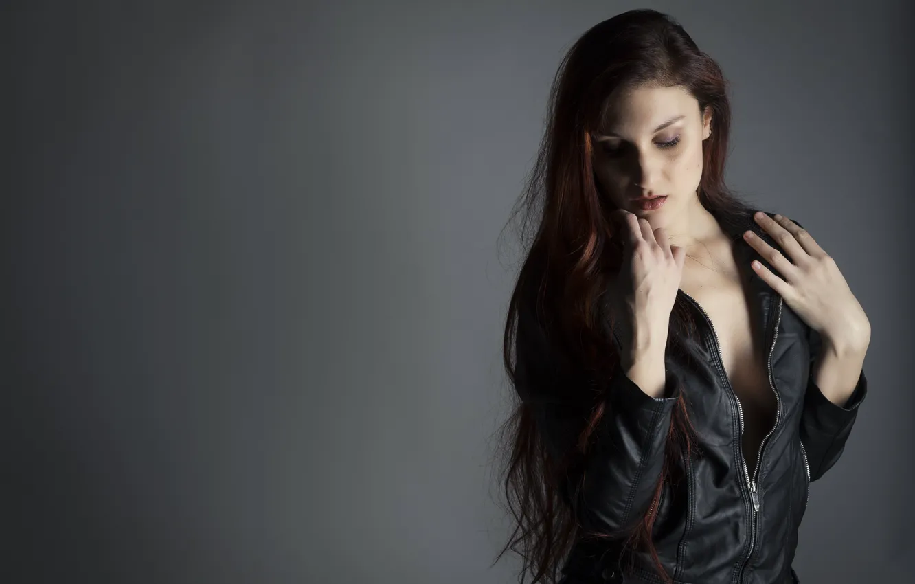 Photo wallpaper hair, model, face, jacket, Elena