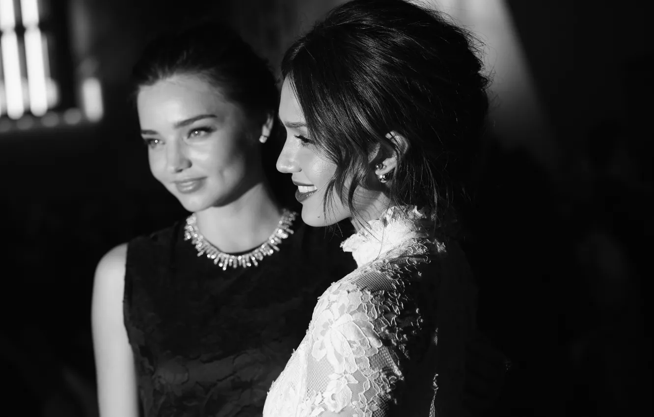 Photo wallpaper smile, Jessica Alba, celebrity, Miranda Kerr