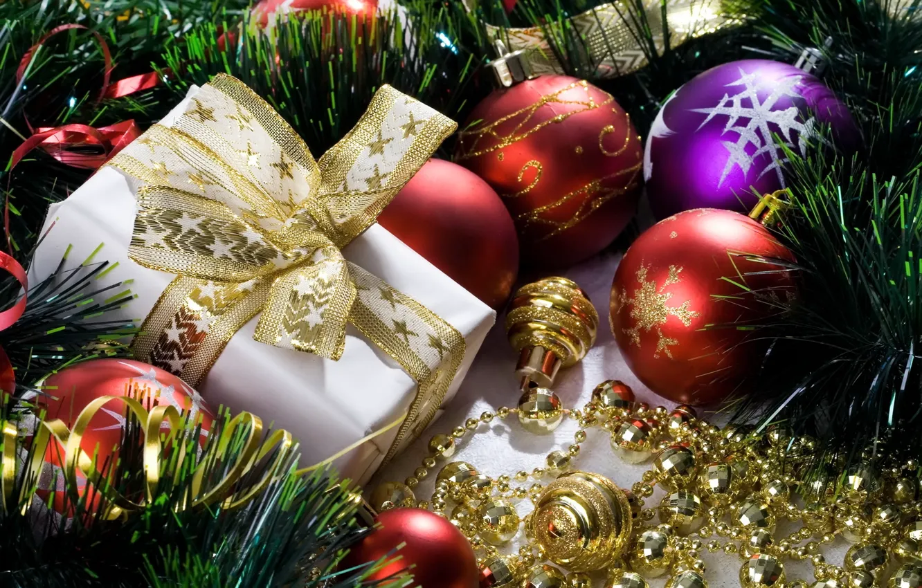 Photo wallpaper gift, toy, new year, New Year