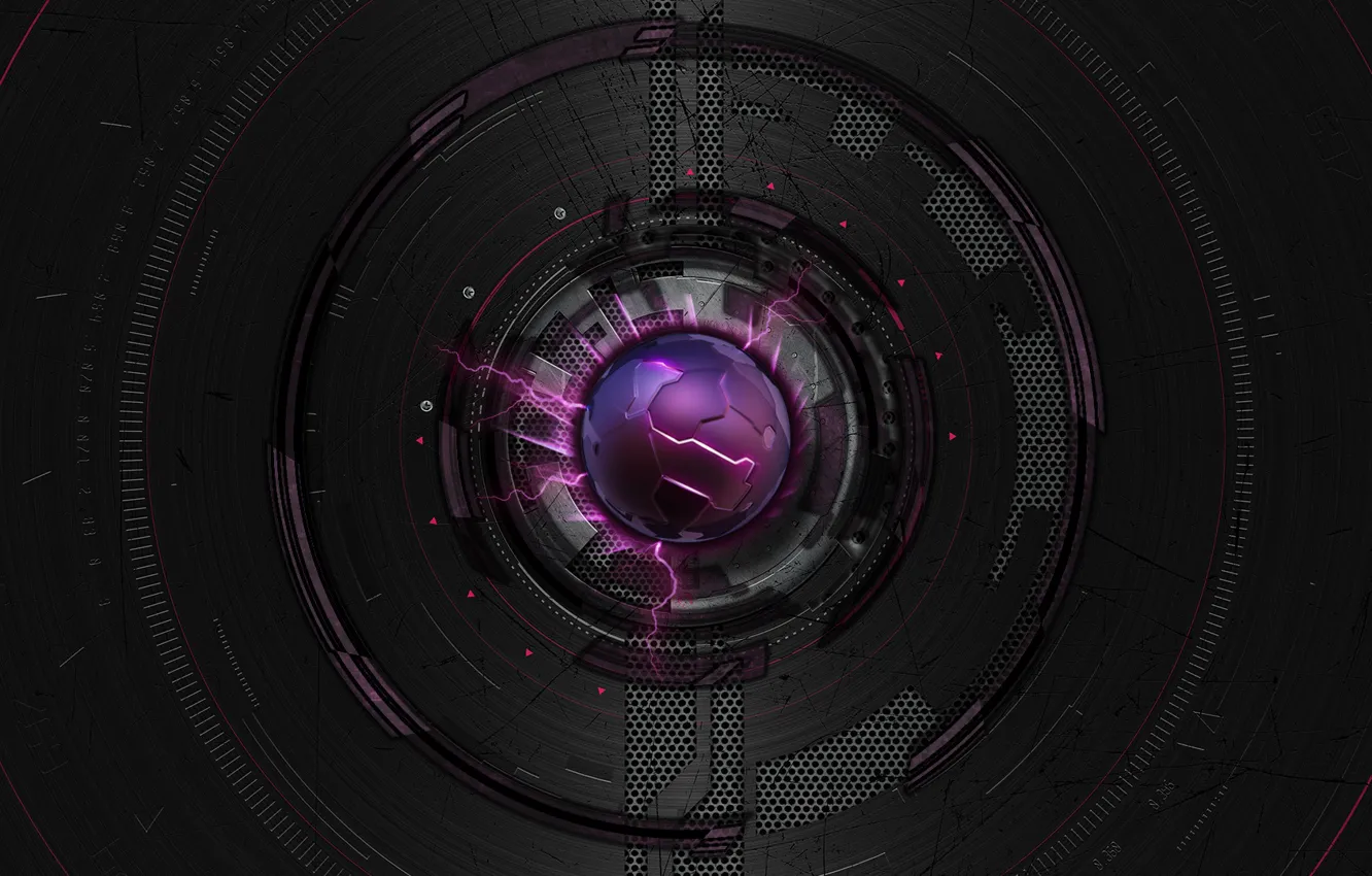 Photo wallpaper mesh, scale, division, center, Plasma Reactor