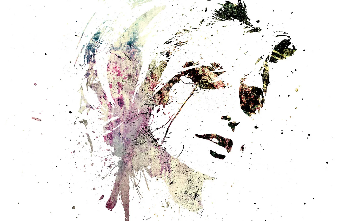 Photo wallpaper girl, on a white background, Figure