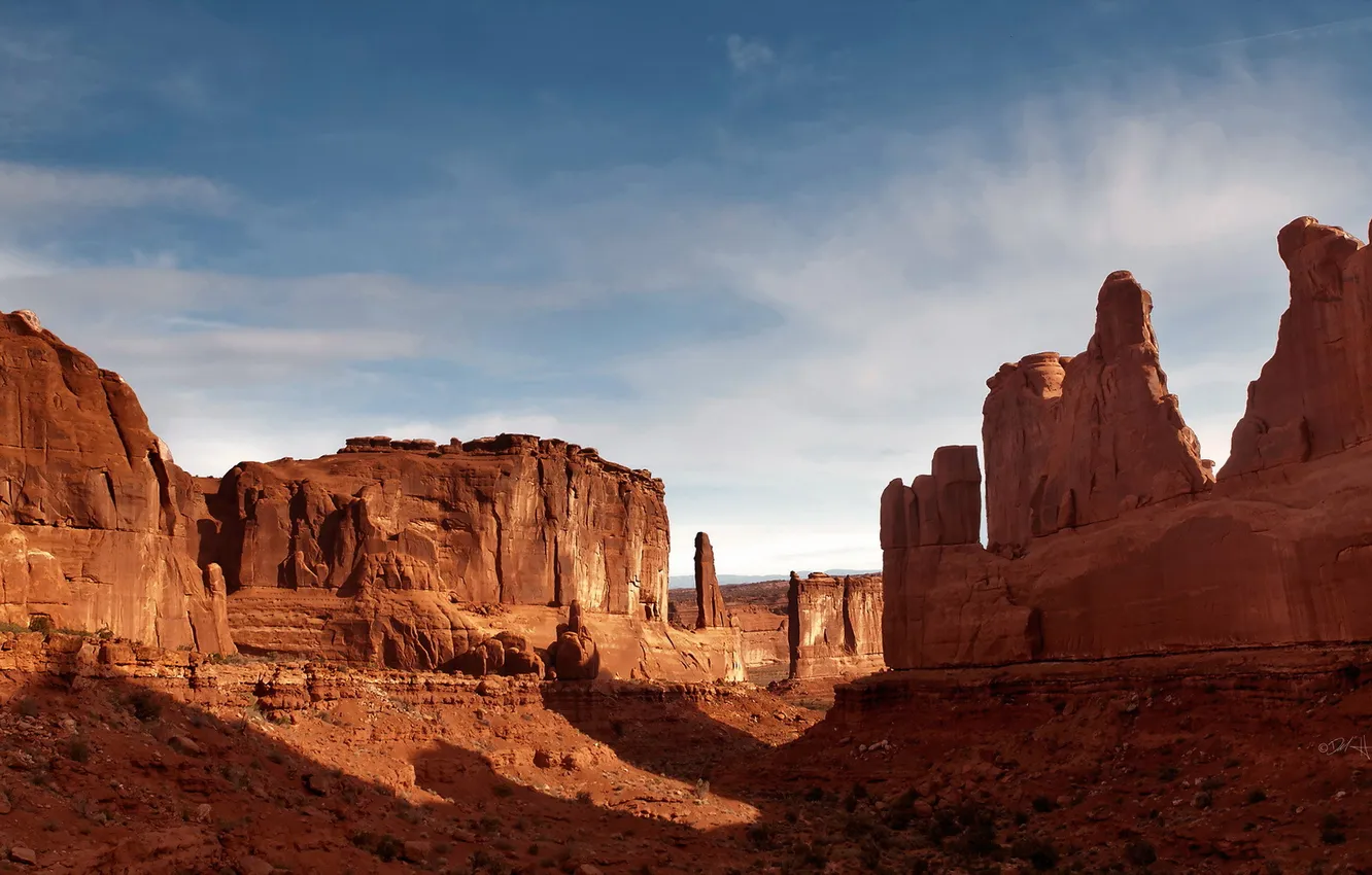 Photo wallpaper landscape, Arches National Park, Park Avenue
