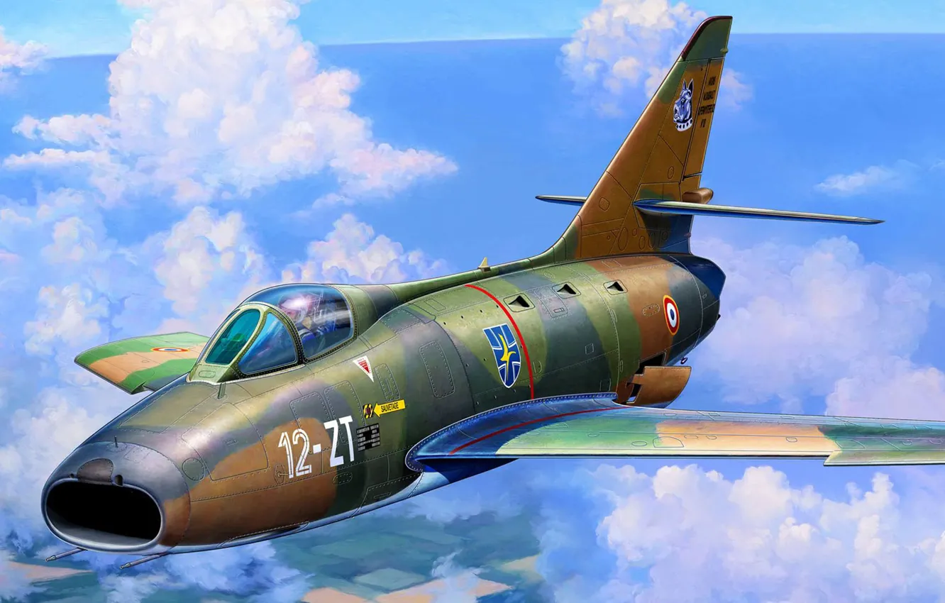 Photo wallpaper fighter-bomber, Michal Reinis, The French air force, Dassault Super Mystere B.2