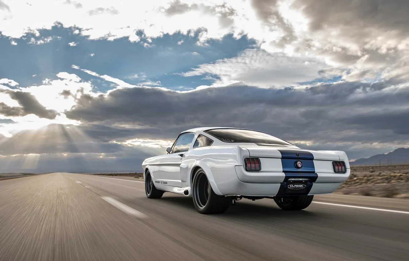 Photo wallpaper Ford Mustang, Classic, Speed, 1966, Road, Vehicle