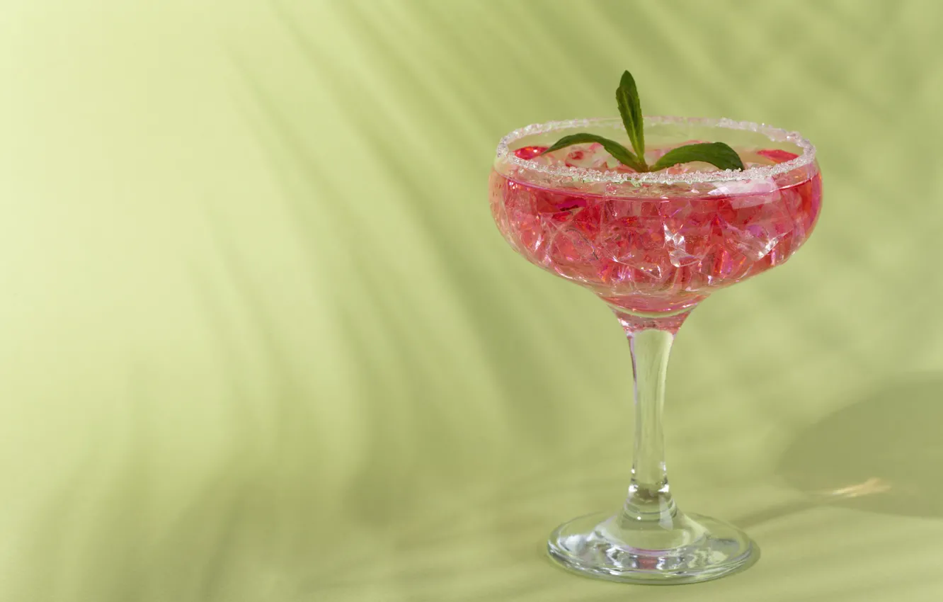 Photo wallpaper ice, glass, cocktail