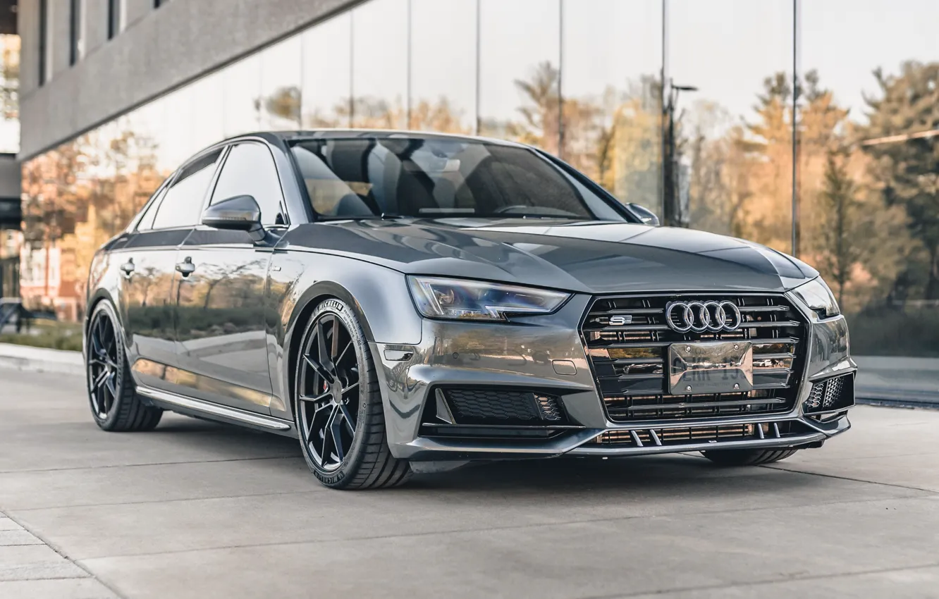 Photo wallpaper Audi, quattro, gray, 2017, S4