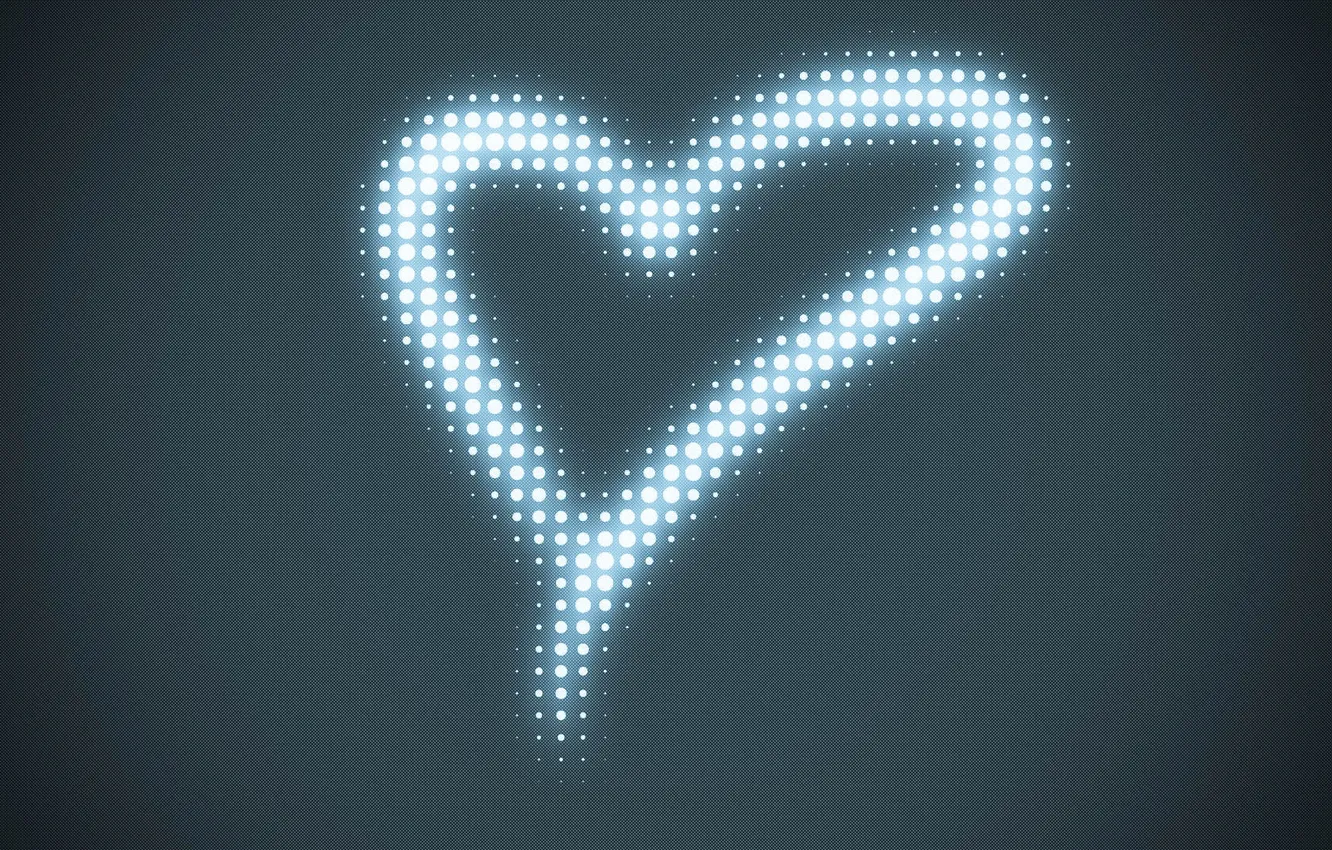 Photo wallpaper blue, heart, heart