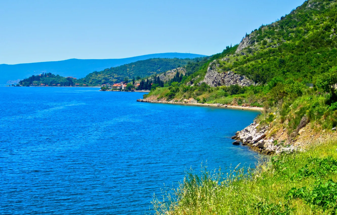 Photo wallpaper sea, coast, Montenegro, Jadran, Montenegro, Montenegro
