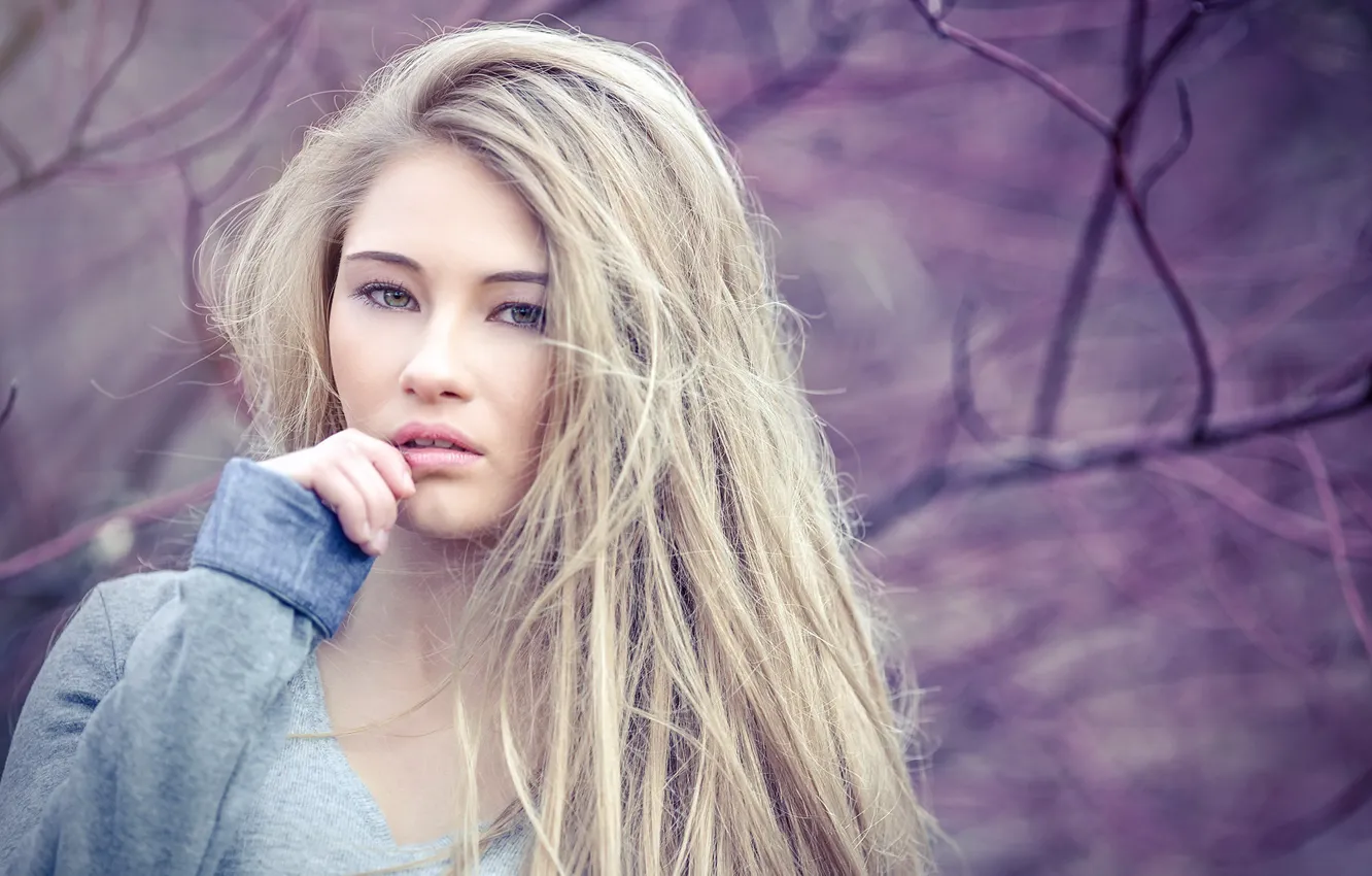 Photo wallpaper look, girl, portrait