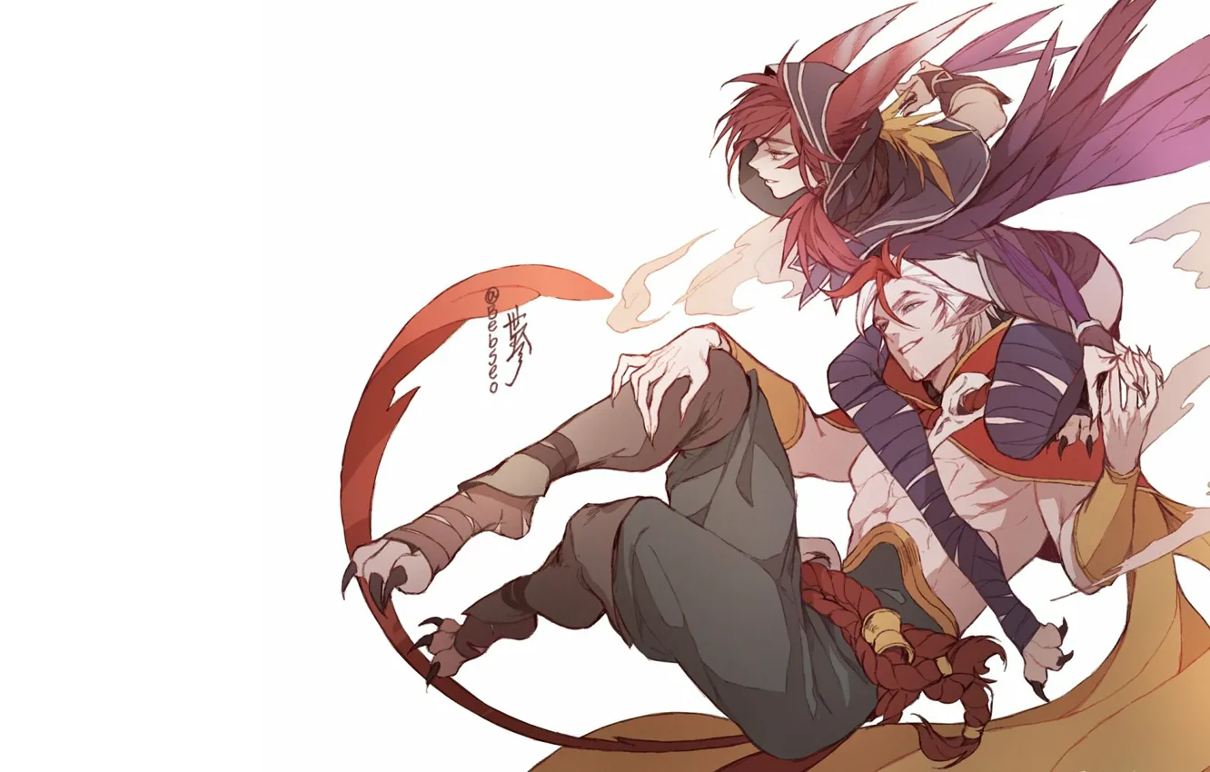 Photo wallpaper League of Legends, Rakan, Xayah
