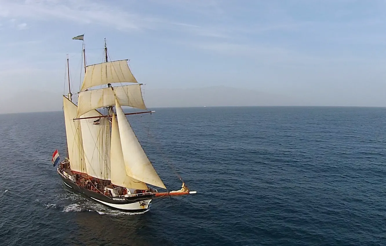 Photo wallpaper the way, ship, sailboat, sail