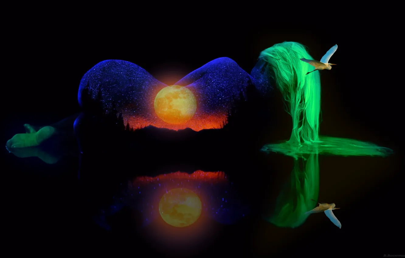 Photo wallpaper nature, the theme, a remake, Association