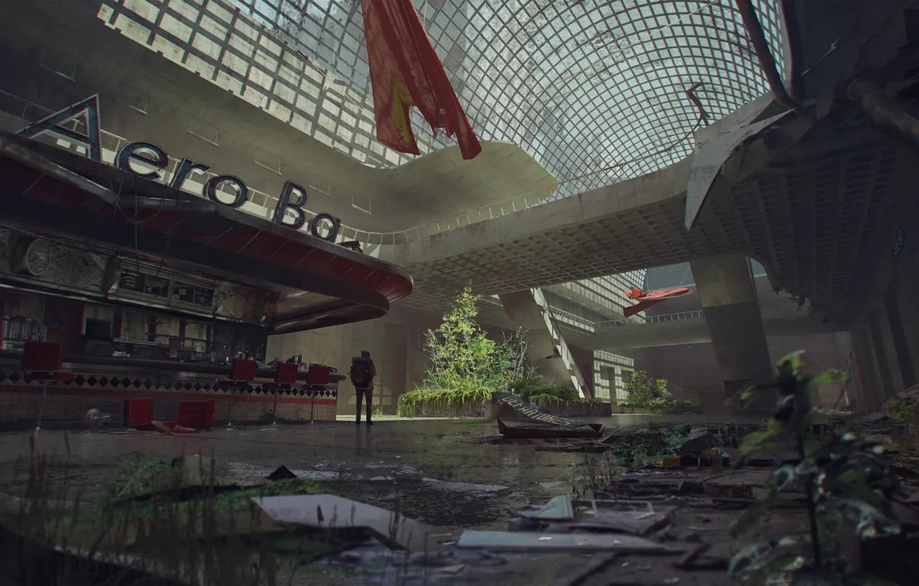 Photo wallpaper people, devastation, airport, The court, Atomic 2