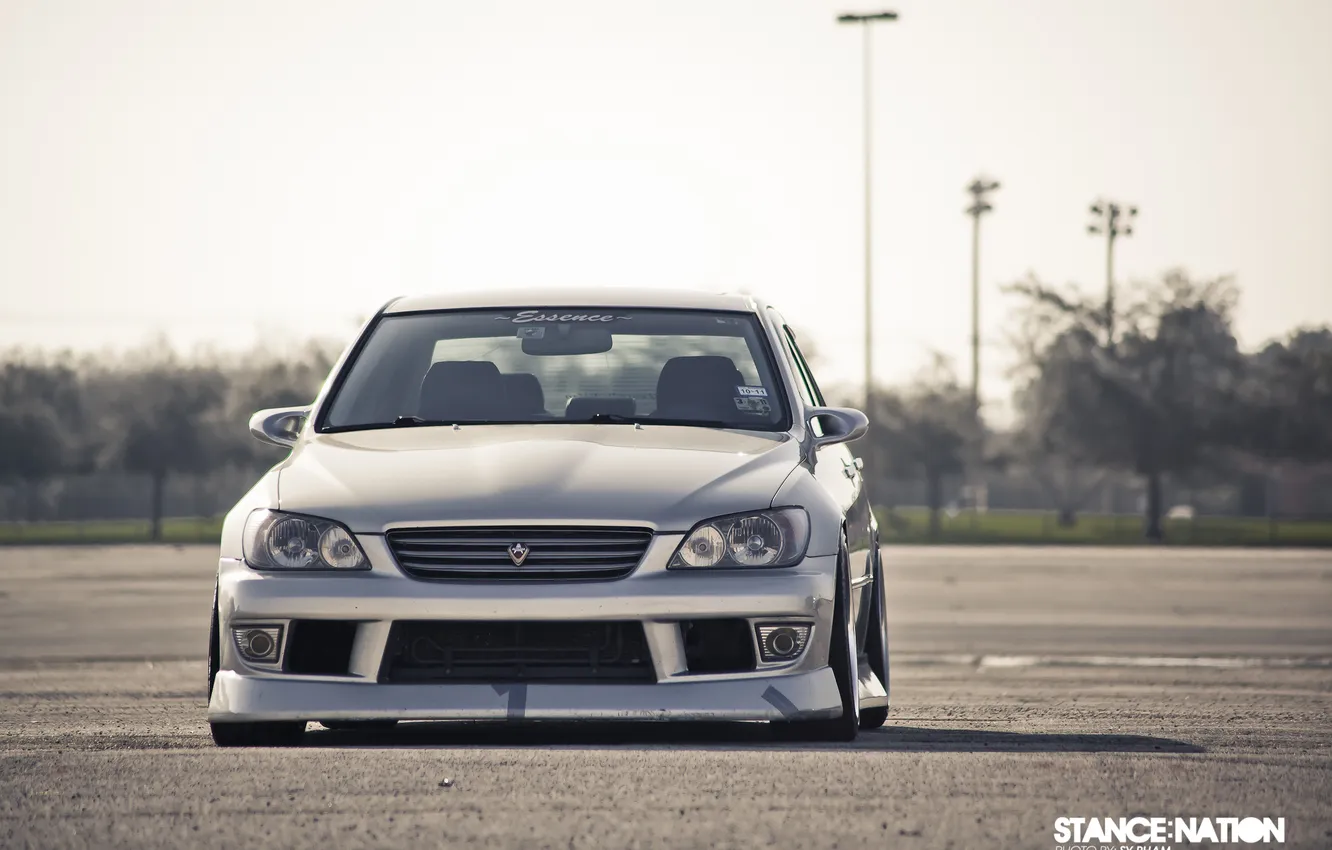 Photo wallpaper car, grey, color, Japan, Toyota, car, tuning, Toyota