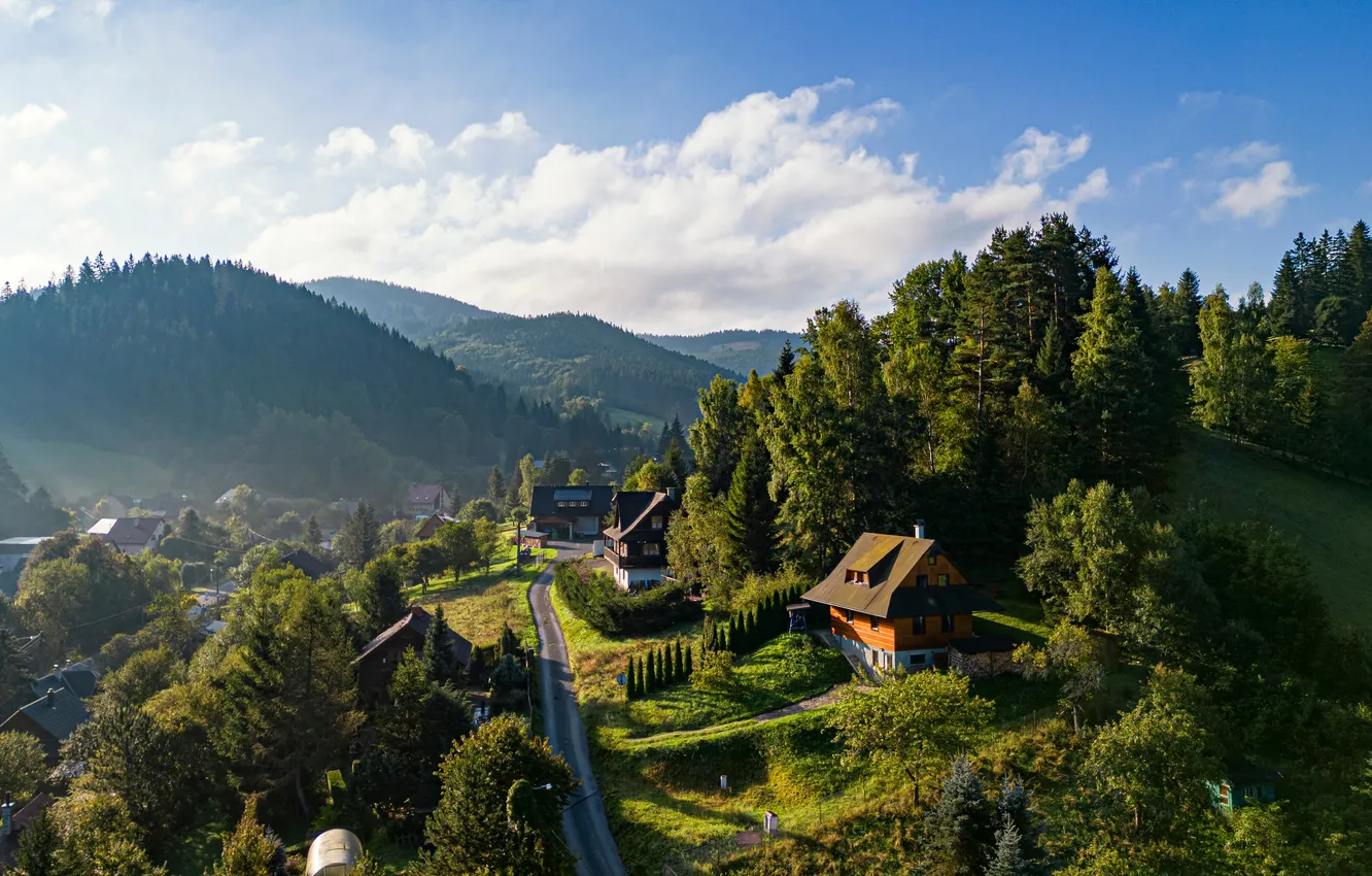 Photo wallpaper mountains, Czech Republic, Moravia