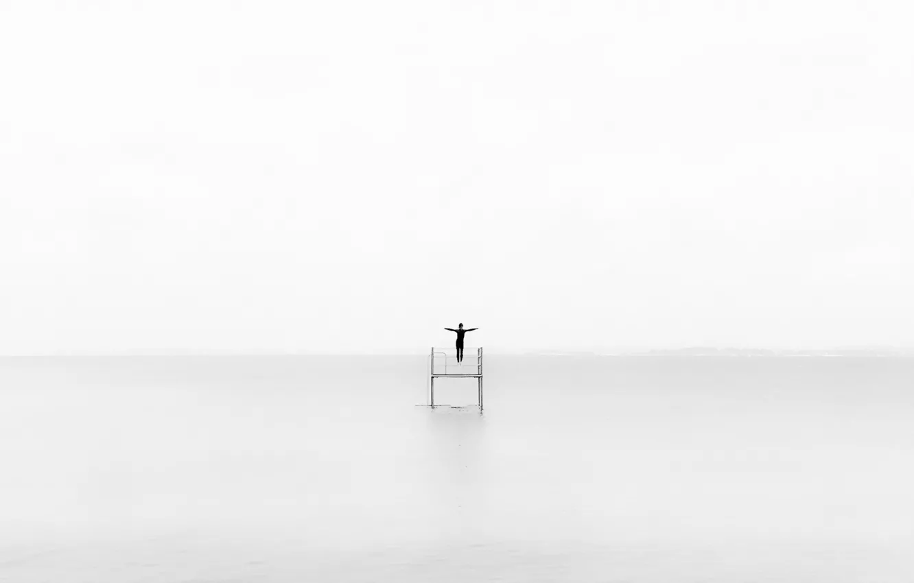 Photo wallpaper sea, background, people