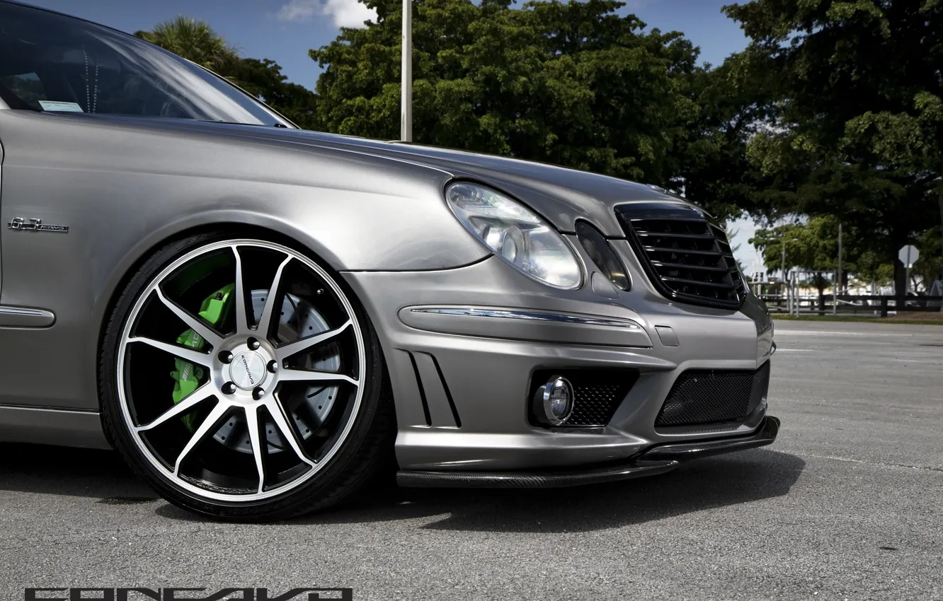 Photo wallpaper machine, auto, lights, Mercedes Benz, bumper, auto, Black, Matte