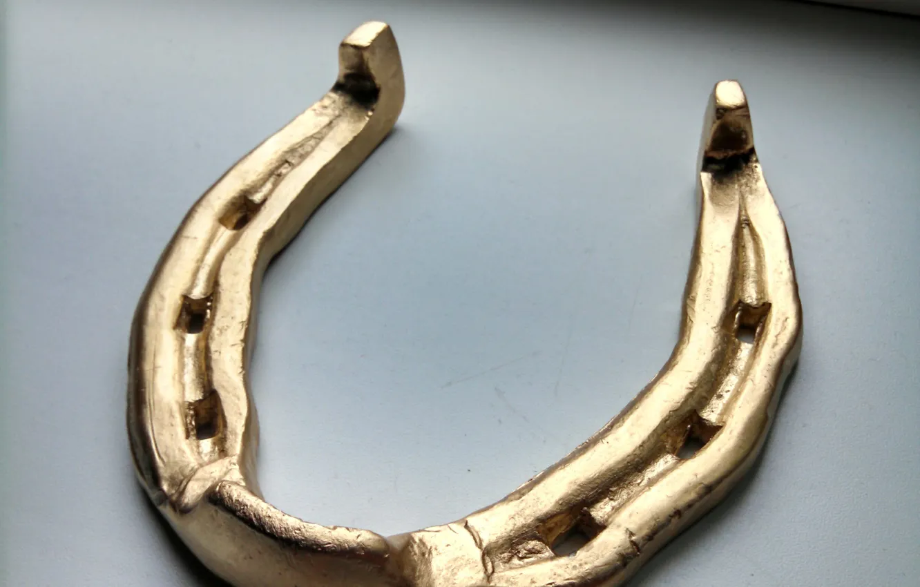 Photo wallpaper gold, horseshoe, Horseshoe