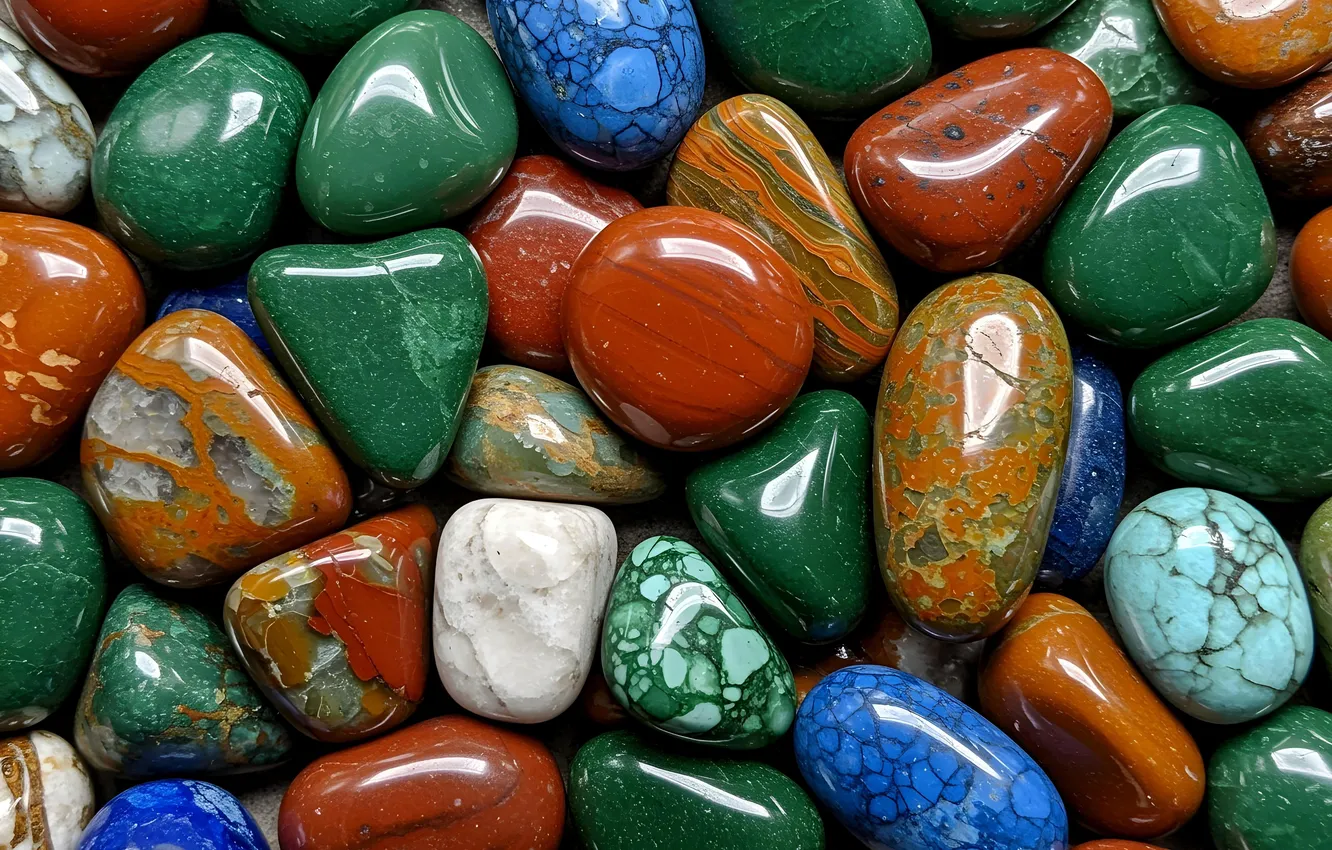 Photo wallpaper pebbles, stones, AI art