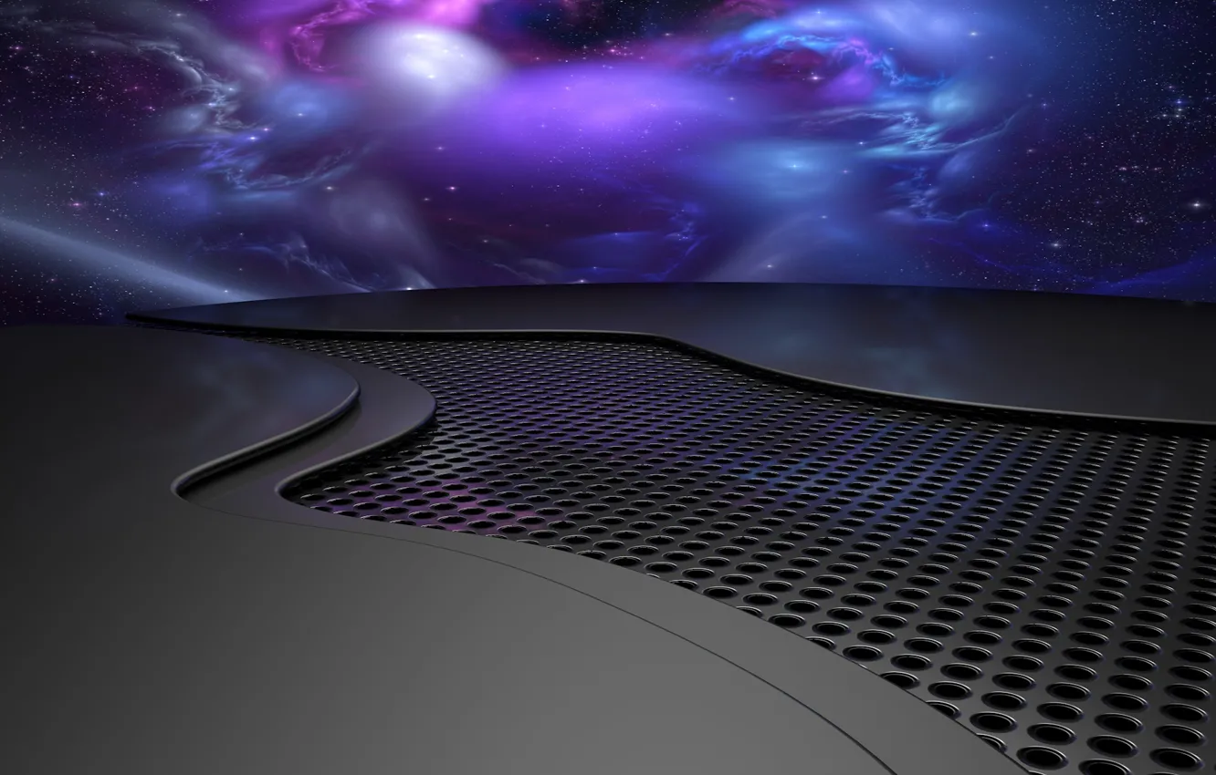 Photo wallpaper stars, line, lights, mesh