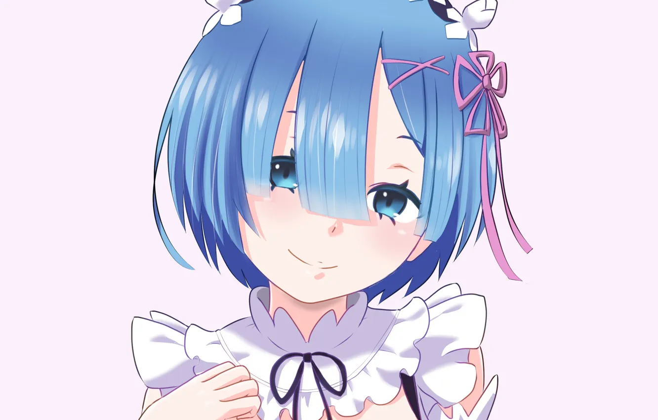 Photo wallpaper look, girl, re zero kara hajime chip isek or seikatsu, From scratch, REM