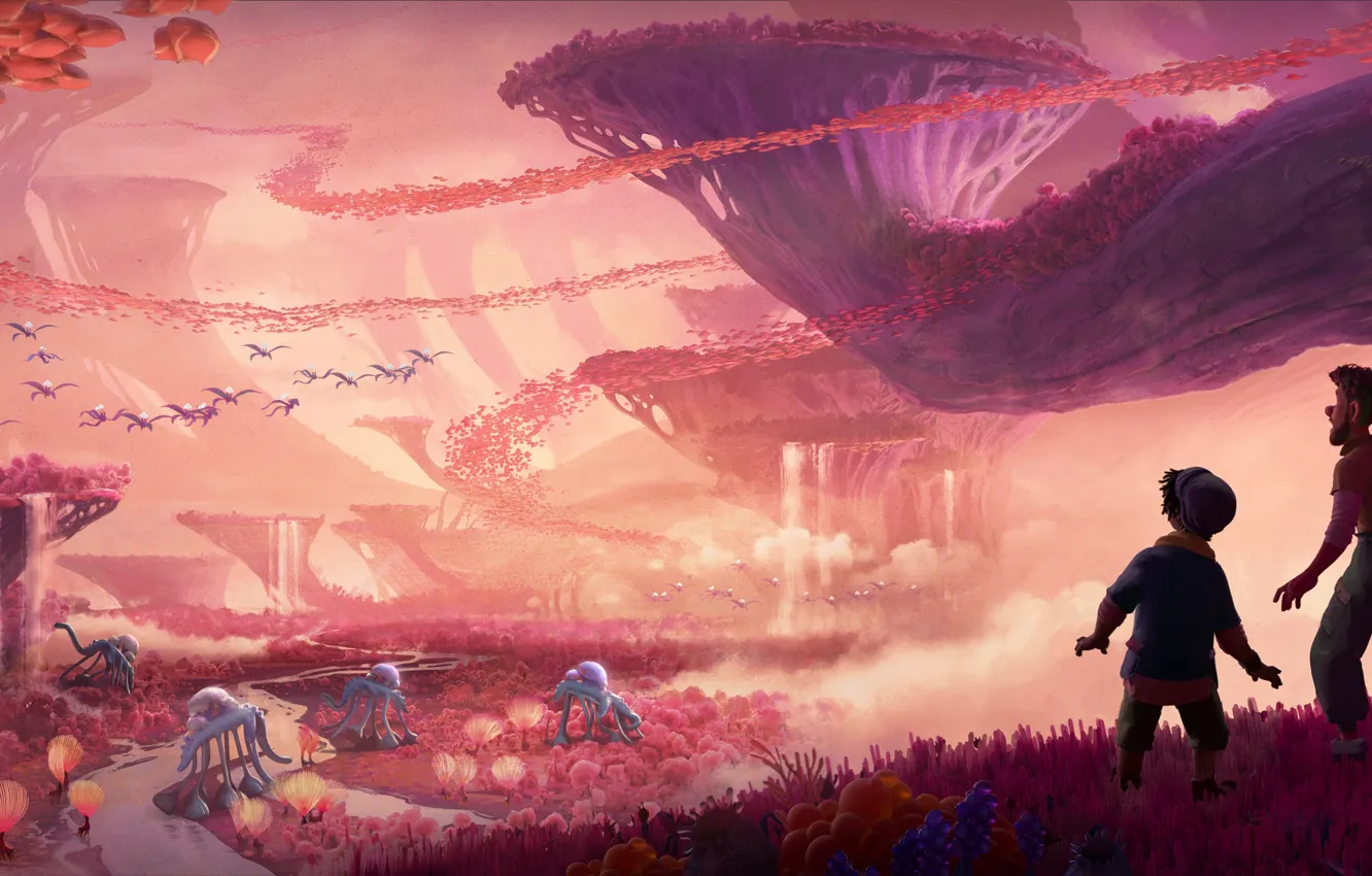 Photo wallpaper Strange world, Cartoon, Walt Disney Pictures, 2022, A fantastic world, Computer-animated science-fiction action, Adventure film, …