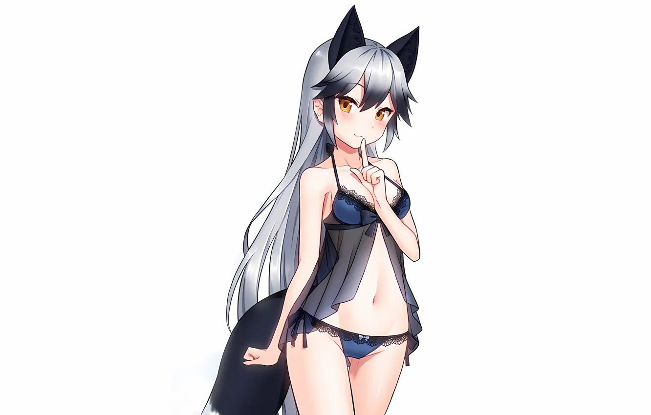 Photo wallpaper girl, sexy, lingerie, cleavage, blouse, panties, long hair, boobs