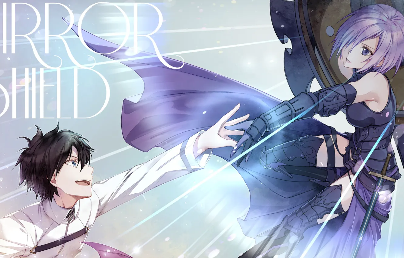 Photo wallpaper girl, anime, guy, two, Fate/Grand Order