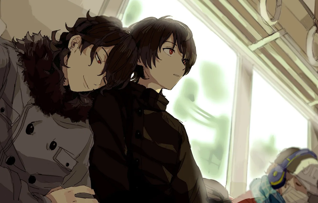 Photo wallpaper train, guy, Ensemble Stars!, Sakuma Ritsu, Redlips0131, Sakuma Rei