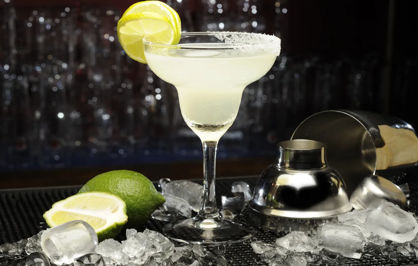 Photo wallpaper ice, bar, cocktail, lime