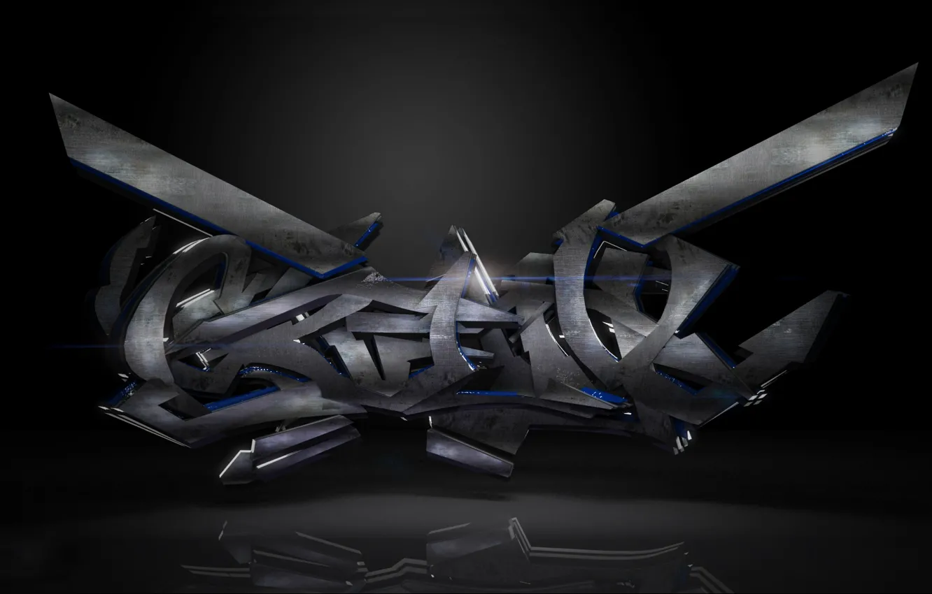 Photo wallpaper dark, graffiti, creative