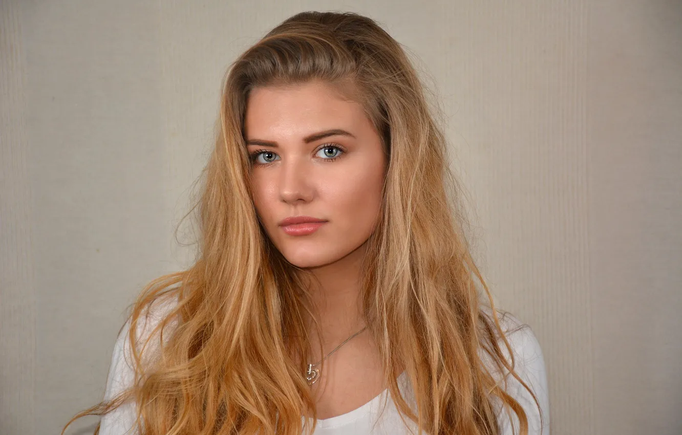 Photo wallpaper look, girl, background, hair, beauty