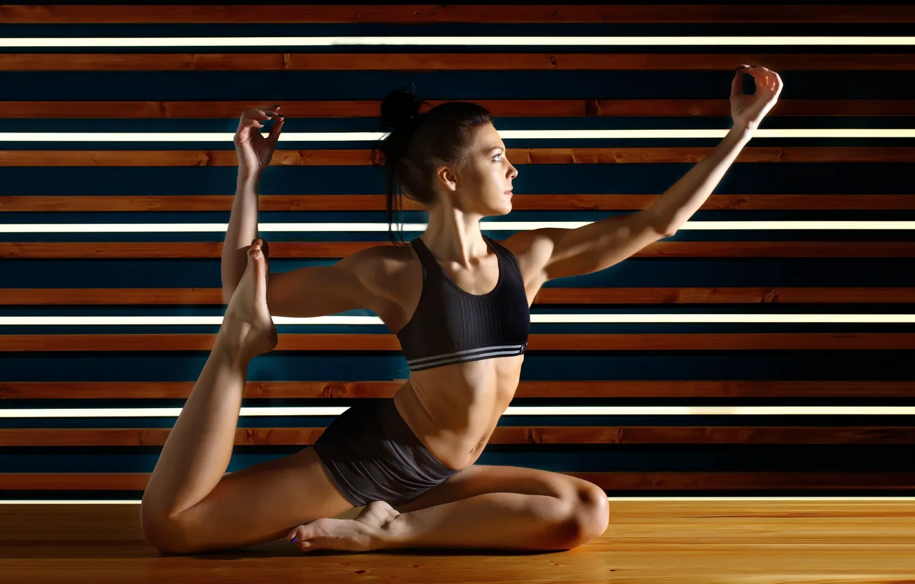 Photo wallpaper pose, female, Yoga