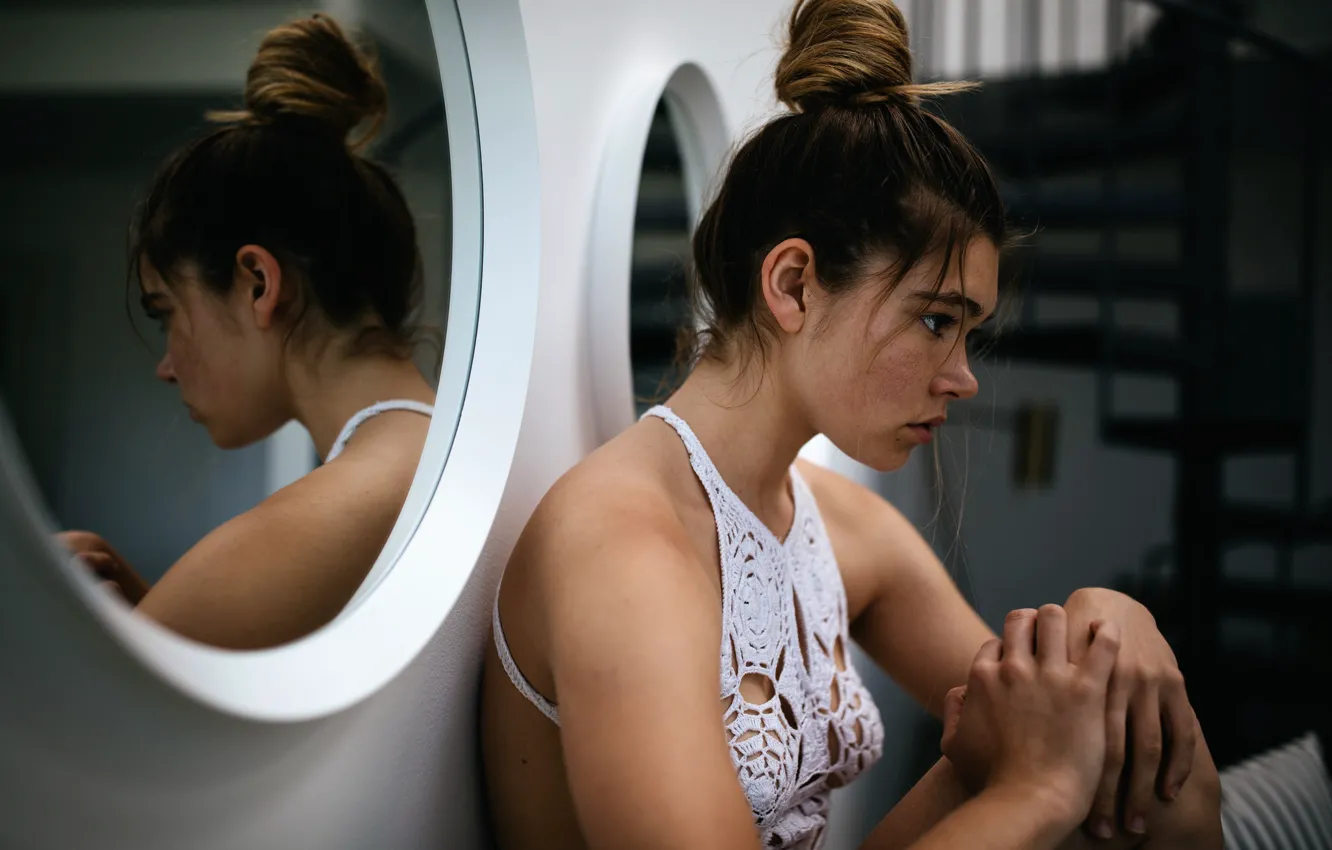 Photo wallpaper look, reflection, lily, Jesse Duke