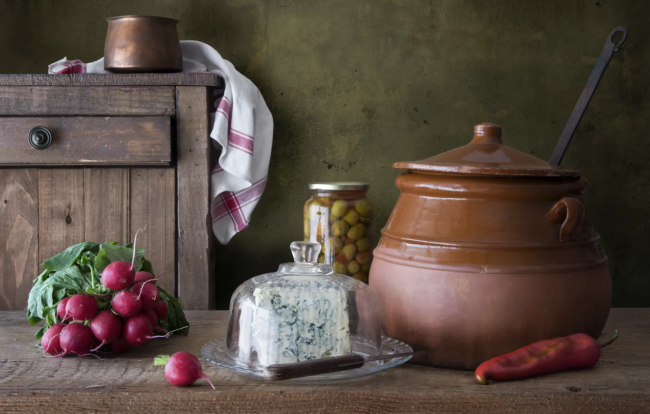 Photo wallpaper food, cheese, vegetables