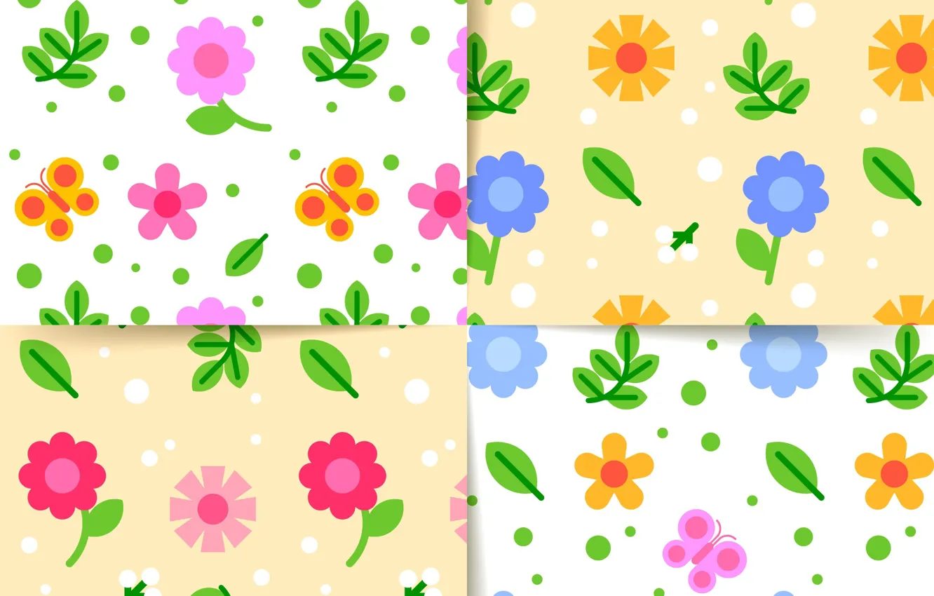 Photo wallpaper white, flowers, background, texture, design, patterns