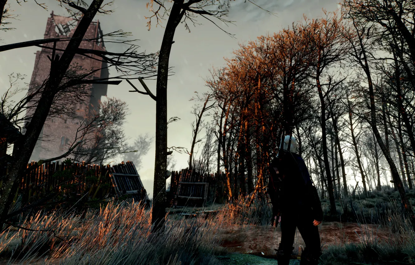 Photo wallpaper The Witcher 3, Geralt From Rivia, Kolomnitsa