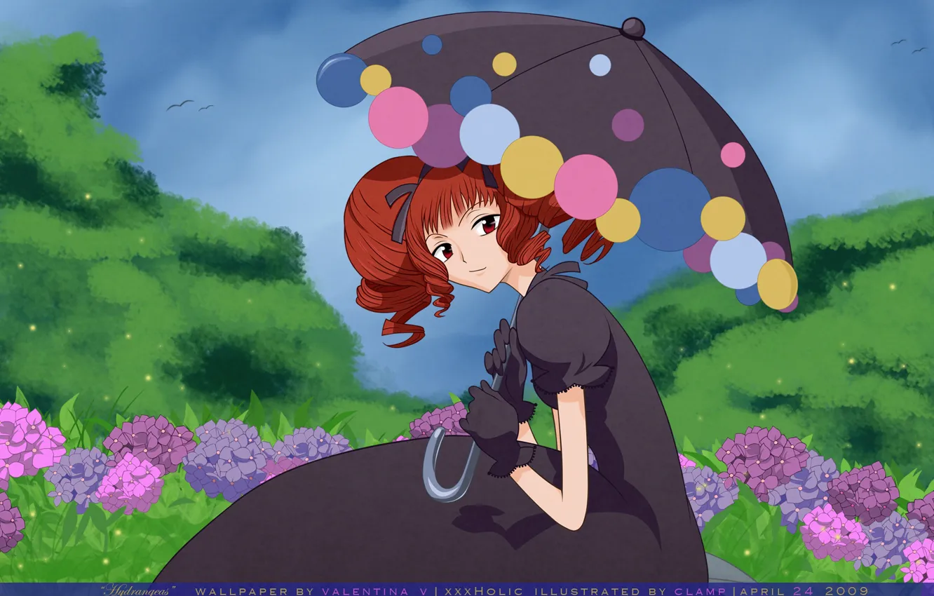 Photo wallpaper girl, umbrella, anime, art, xxxHolic