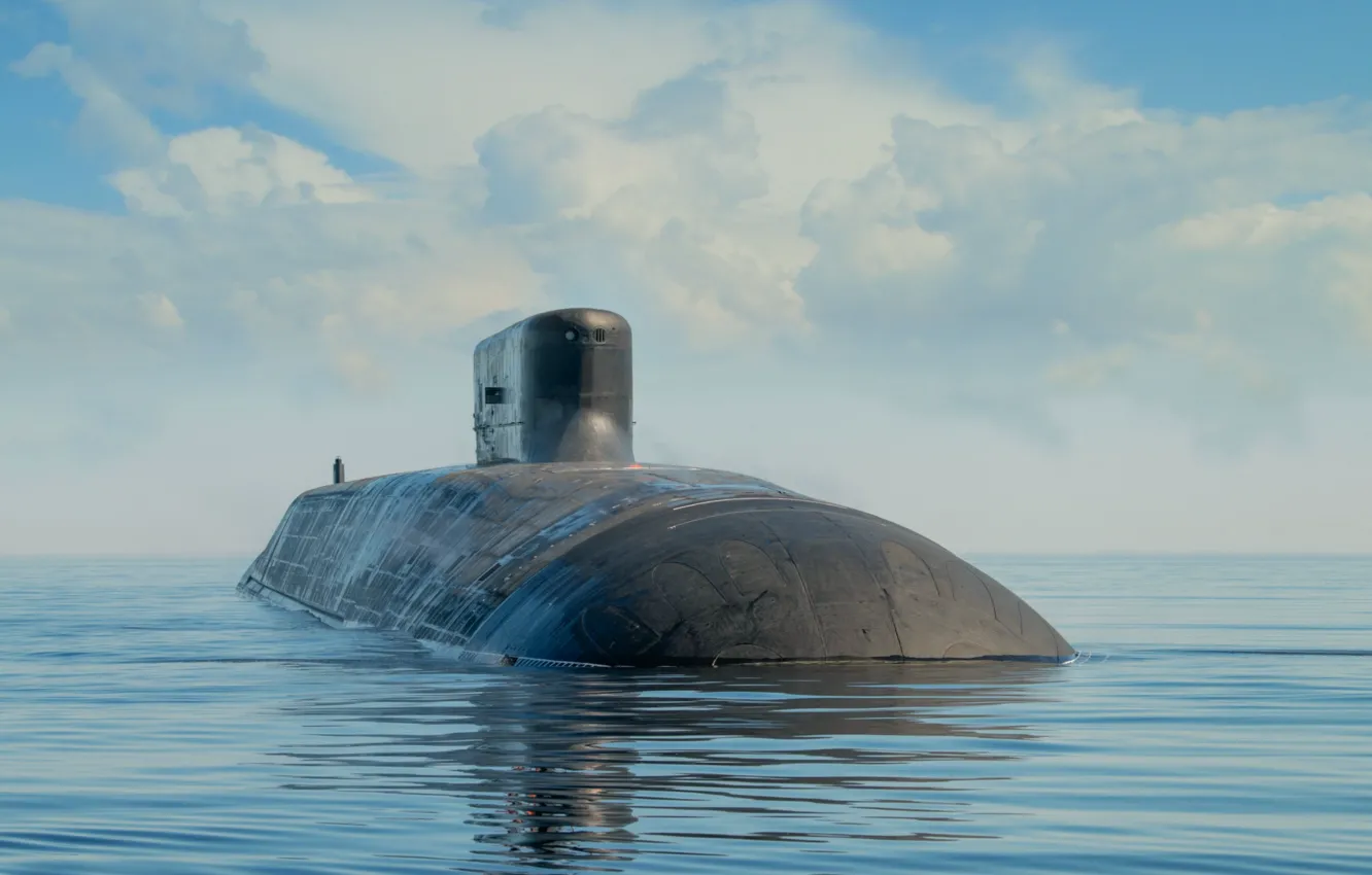 Photo wallpaper cruiser, underwater, atomic, "Borey-A"