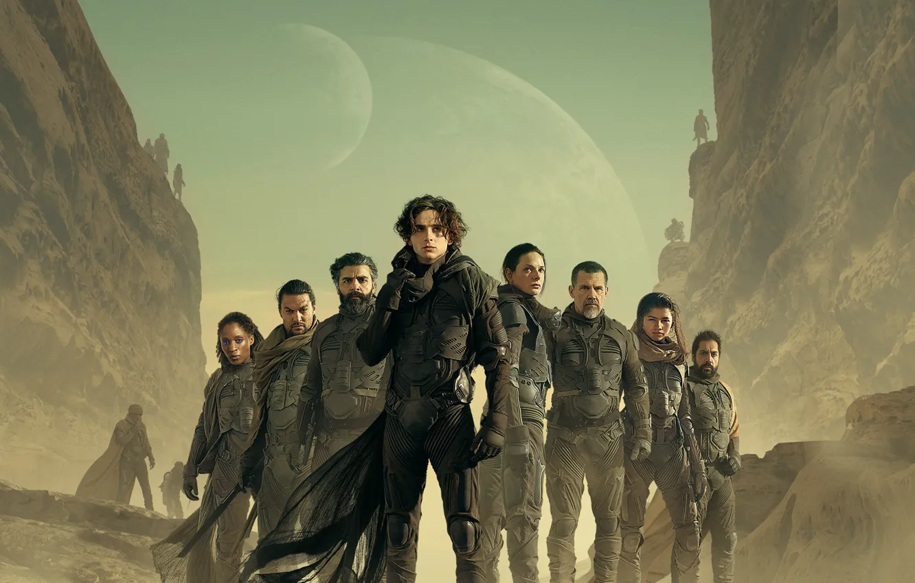 Photo wallpaper Action, science fiction, Josh Brolin, Adventure, Jason Momoa, Drama, Oscar Isaac, Rebecca Ferguson